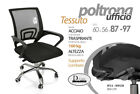 SEDIA POLTRONA UFFICIO IN TESSUTO NERA SEDUTA IMBOTTITA REGOLABILE HYA-830228