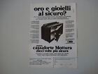 advertising Pubblicità 1981 CASSAFORTE MOTTURA