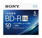 Sony Blu-Ray Dischi Bd-R DL 50GB 4X Velocità 3D Vuoto Media Stampabile 36895 JP