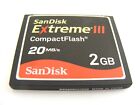 2GB Compact Flash Card Extreme III 20MB/s ( 2 GB CF Karte   ) SanDisk gebraucht