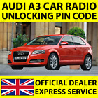 ✅AUDI A3 CAR RADIO NAVIGATION UNLOCKING PIN CODE CHORUS CONCERT RNS-E SYMPHONY✅