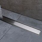 Canalina doccia a pavimento 55 cm con cover acciaio inox cromato e scarico inclu