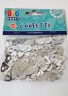 CONFETTI CUORE ARGENTO 15 g DECORAZIONI ADDOBBI ANNIVERSARIO MATRIMONIO SPOSI