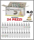 24 PZ RICARICA CAPSULE CARTUCCE PER SIFONE PANNA CREMA CREAM PANNA N2O PROF