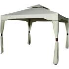 GAZEBO ISTRIA DOMUS ACCIAIO/POLY ECRU MT 3X3