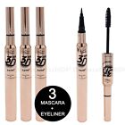 3x Mascara + Eyeliner 2 in 1 Waterproof 24h 3D allungante volumizzante nuovo 3x