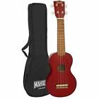 Mahalo Kahiko Soprano Ukulele Red including Bag  MK1TRED