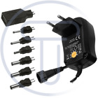 Alimentatore switching tensione regolabile 3/4,5/5/6/7,5/9/12 Vdc 600mA USB