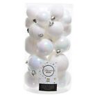 Confezione 30 Palline Albero di Natale D. 6 cm Sfera Mix White Iris Amicasa