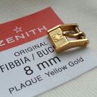 Zenith Fibbia Buckle 8 mm Stainl.steel Gold plated original Vintage Used