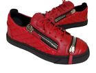 GIUSEPPE ZANOTTI NEW DYLAN QUILTED ZIP LEATHER TRAINER FLAT SHOES SNEAKER PELLE