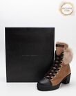 RRP€1068 GIUSEPPE ZANOTTI Leather Ankle Boots US8.5 UK5.5 EU38.5 Rabbit Fur