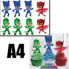 Cialda PJ MASKS SAGOMA Cup Cake Muffin Decorazione Torta Ostia