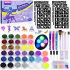 Ulikey Kit Tatuaggi Glitterati 36 Colori Glitter Tattoo Art Kit con 240 St