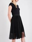 TED BAKER Filita sheer pleated tulle flare midi skirt gonna elegante Tg 1 /S NEW