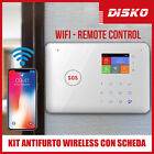 KIT ANTIFURTO CASA ALLARME COMBINATORE GSM APP WIRELESS SENZA FILI CON SCHEDA