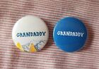 Grandaddy two 25mm button badges, logo designs. Free UK postage!