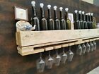 Wine Rack Wood Porta bottiglie bicchieri in legno naturale Pallet epal 12 bott