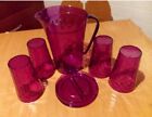 SET CARAFFA  2 L + 4 Bicchieri  LINEA PRISMA COLORE VIOLA TUPPERWARE