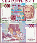 ITALIA  ITALY - 1000 1.000 LIRE MONTESSORI  Lettera H - 1998 - P 114c - FDS/UNC