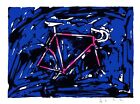 MARIO SCHIFANO - SERIGRAFIA 50x70 - BICICLETTA - Opera Certificata