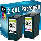 SET 2x DRUCKER PATRONE für LEXMARK 32+33 XL P6250 P910 P915 P4310 P4330 P4350