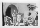 1940s WWII US Army Photo three GIs and jeep