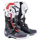 Stivali Uomo Alpinestars Tech 10 Supervented Nero Bianco Rosso Motocross Mx Boot