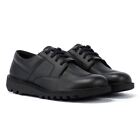 Kickers Kick Lo Tumble Leather Black Shoes - 117594