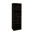 Scaffale Libreria 4 Ripiani a Colonna in Legno 40x30