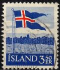 ISLANDA 1958 -  Usato  3,5 Kr. Bandiera #ISV