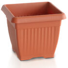 Vaso quadrato Fioriera moderna plastica terra terracotta 30x30x25CM