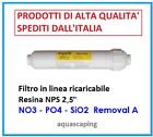 Cartuccia ricaricabile 2.5" resina NO3 PO4 SiO2 per impianto osmosi marca Aquili