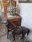 STATUA CAVALLO IN PELLE DESIGN ITALIANO ANNI  60 MODERNARIATO VINTAGE