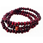 COLLANA BRACCIALE MALA TIBETANO TIBET ROSARIO BUDDISTA BUDDHA LEGNO NATURALE ET8