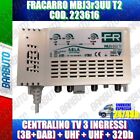 FRACARRO 223616 MBJ EVO LTE CENTRALINO TV 3 IN 1 OUT, VHF+2UHF 32dB MBJ3r3UU T2