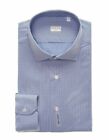 XACUS Active-shirt - Camicia Collo francese piccolo Blu Armaturato
