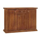 CREDENZA MADIA ARTE POVERA 3 PORTE 1 CASSETTO NOCE SCURO CLASSICO