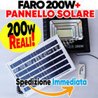 FARO LED 200 W 💡PANNELLO SOLARE FOTOVOLTAICO + TELECOMANDO per CASA E GIARDINO