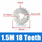 1.5 Modulus 12-30 Teeth, Flat Gear, Cylindrical Gear, Spur Gears Stainless Steel