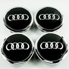 4 tappi coprimozzo 60mm Nero compatibili con audi  A3 A4 A5 A6 A7 S5 S6 S7 Q5 Q3