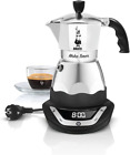 Bialetti Moka Timer, Caffettiera Elettrica Con Timer Incorporato, 3 Tazze, Nero,