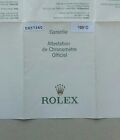 ROLEX Guarantee Warranty Booklet Paper Submariner 16610  "Ghiera Verde"