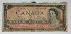 BANCONOTA 2 DOLLARI CANADA 1954