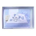 Set 3 pezzi regalo bimbo neonato corredo lettino 100% cotone lenzuolo federa