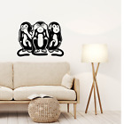 Three Monkeys Wall Art Vinyl Decal Sticker