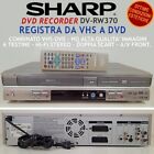 VIDEOREGISTRATORE COMBINATO DVD VHS SHARP DV-RW370 VCR CASSETTE DVD RECORDER