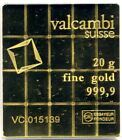 Lingotto d oro Gold Ingot bar : 1 gram of pure gold 999.9 24k - Valcambi Suisse