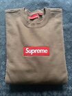 Supreme Box Logo Brown Felpa