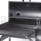 Barbecue Grill Smoker Holzkohle Grillwagen mit integrierter Räucherbox-Schwarz